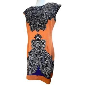 I LE NEW YORK SLEEVELESS FITTED COLORFUL STRETCHY DRESS WOMENS SIZE 12